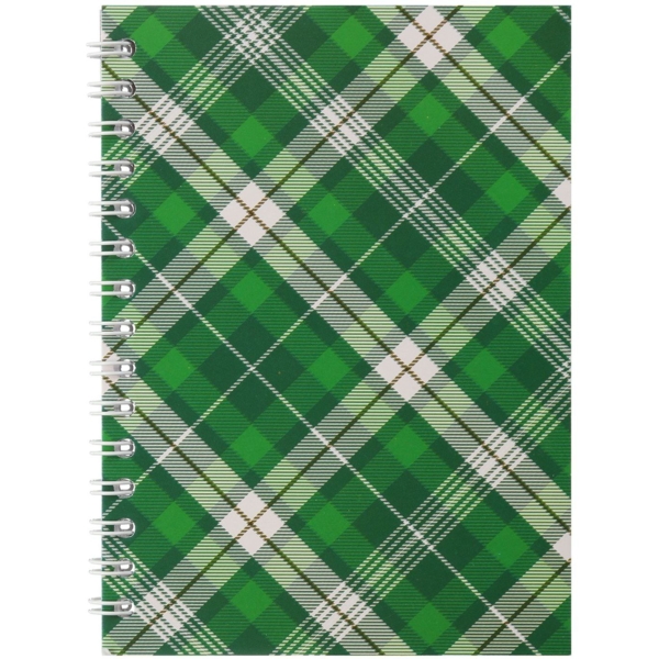 Тетрадь Buromax Shotlandka на пружине А5, 48 листов, зеленая (BM.2591-04) - Pampik