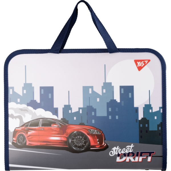 Папка-портфель Yes Drift Attack FC на молнии, с тканевыми ручками (492245) - Pampik - 2