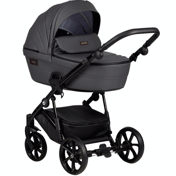 Коляска універсальна Tutis Viva 4 2 в 1 Leather Shadow grey - Pampik