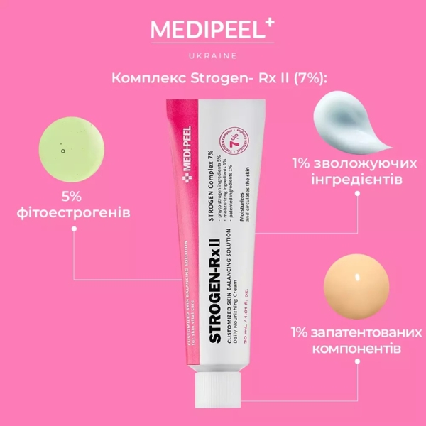 Крем для лица Medi-Peel Strogen-Rx II Cream регенерирующий с комплексом фитоэстрогенов 30 мл - Pampik - 2