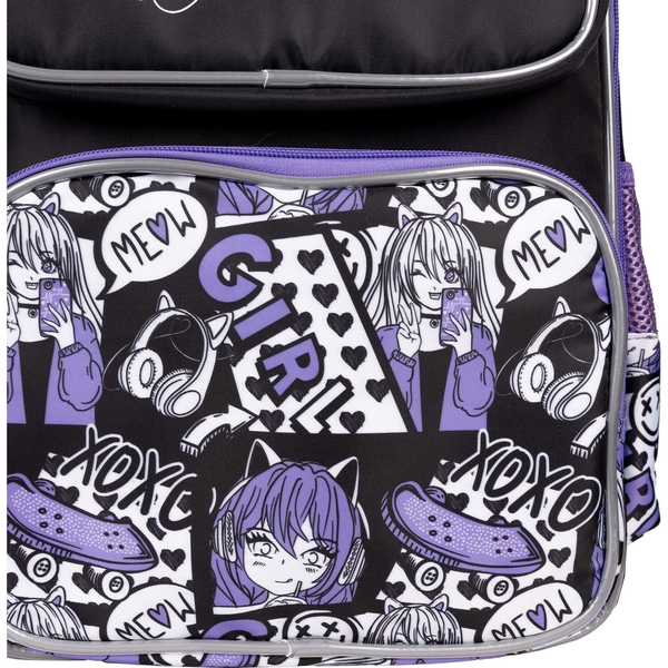 Рюкзак школьный Yes S-101 Anime, черный с фиолетовым (559590) - Pampik - 11