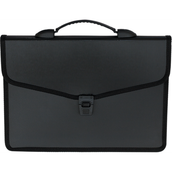 Портфель Buromax на 2 отделения А4 черный (BM.3734-01) - Pampik