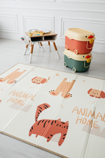 Дитячий килимок Poppet Баранчик Шейп та Дім звіряток двосторонній складний 200х150x1 см (PP023-150H) - Pampik - 15