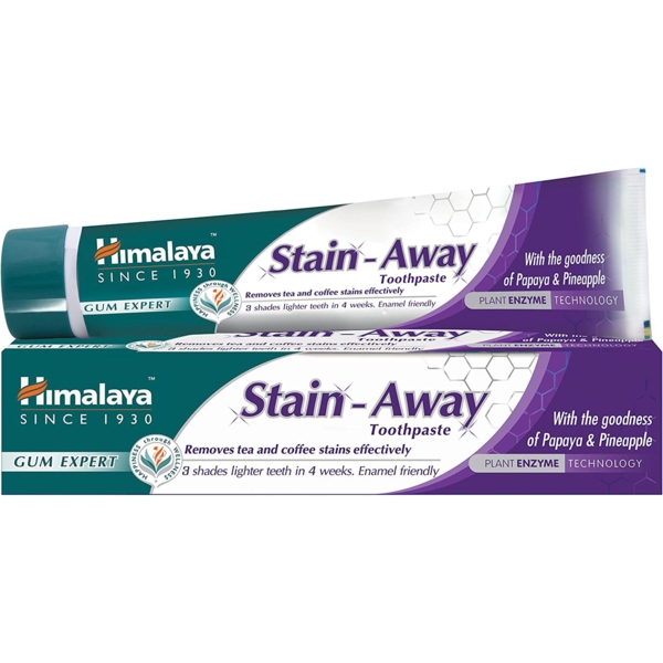 Зубна паста Himalaya Herbals Stain-Away, комплексний догляд з відбілюванням, 75 мл - Pampik