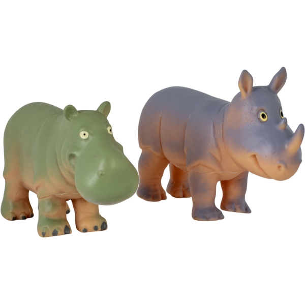 Набор игрушек Baby Team Животные сафари 2 шт. (8755_набор с бегемотом) - Pampik