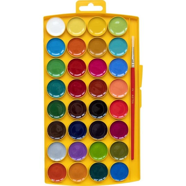 Краски акварельные Школярик медовые 32 цвета - Pampik - 2