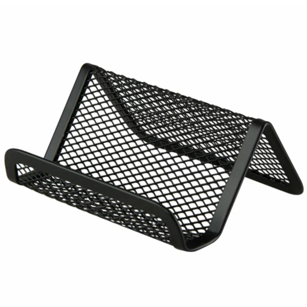 Подставка для визиток Buromax металлическая 95x80x45 мм черная (BM.6225-01) - Pampik