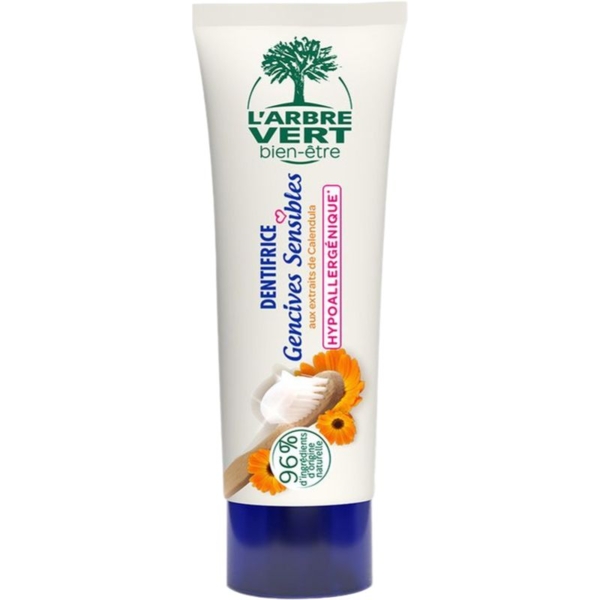 Зубная паста L'Arbre Vert для чувствительных десен гипоаллергенная с календулой, 75 мл - Pampik