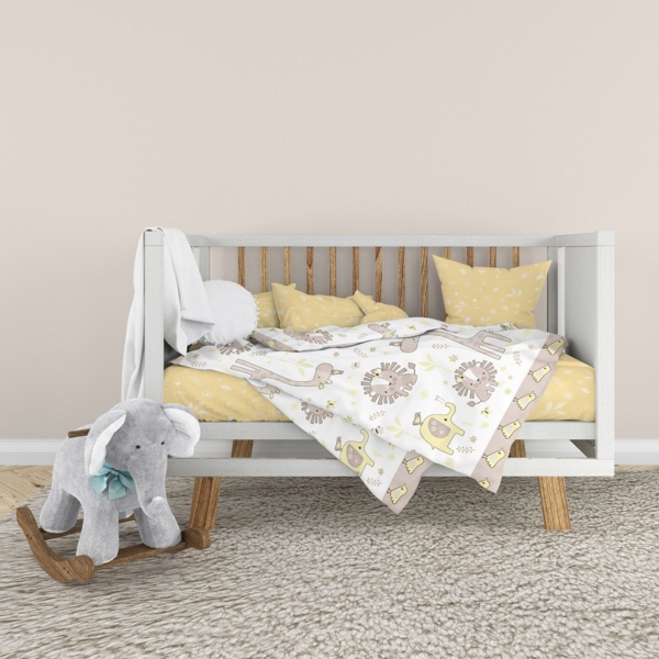 Комплект постільної білизни дитячий Home Line Мадагаскар бязь кавово-жовтий (183209) - Pampik