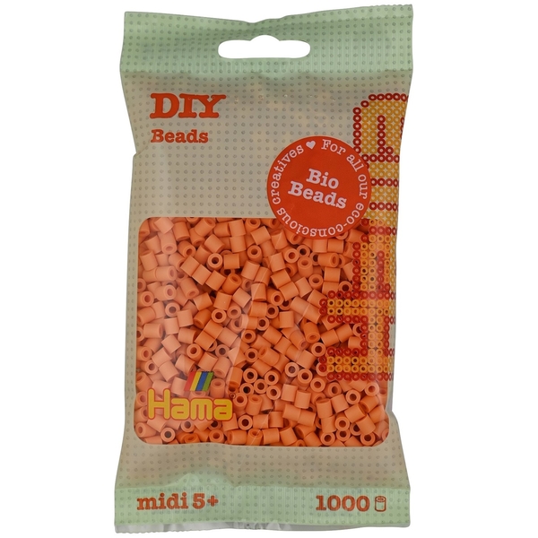 Термомозаика Hama Midi Набор светло-абрикосовых био-бусин, 1000 шт. (HM-190-105) - Pampik