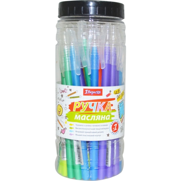 Ручка кулькова 1 Вересня Radium сині чорнила упаковка 30 шт. (411053) - Pampik - 3