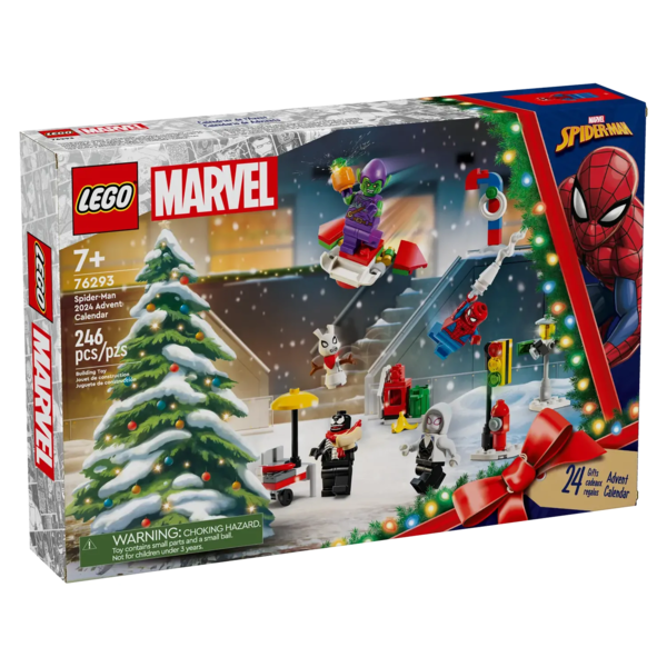 Конструктор LEGO Marvel Super Heroes Новорічний календар на 2024 рік Людина-Павук, 246 деталей (76293) - Pampik