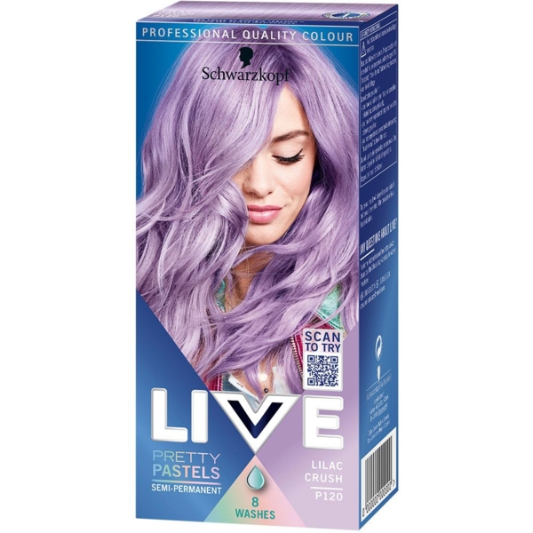 Тимчасова фарба для волосся Schwarzkopf Live Pretty Pastels P120 Lilac Crush - Pampik