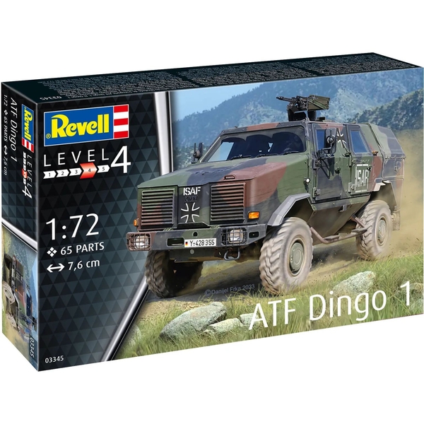 Збірна модель Revell Бронеавтомобіль ATF Dingo 1, масштаб 1:72, 65 деталей (RVL-03345) - Pampik