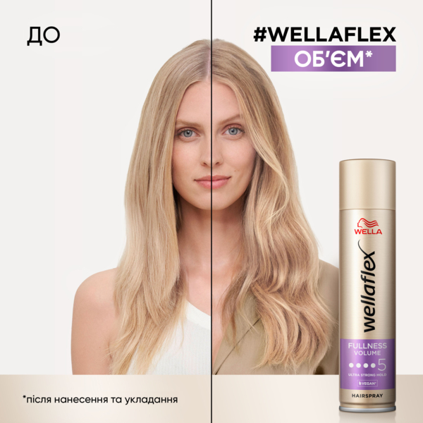 Лак для волос Wellaflex Fullness Volume 5 Экстра объем, 250 мл - Pampik - 7