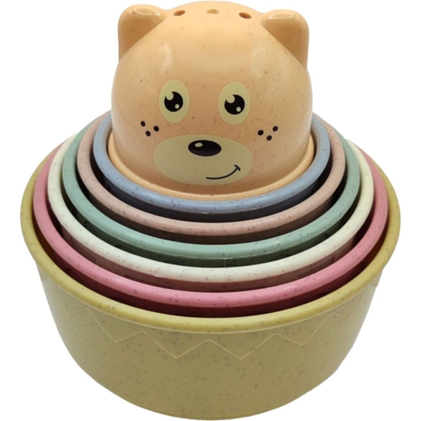 Набор игрушек для купания Bibi Toys Пирамидка 7 элементов (760813BT) - Pampik - 2