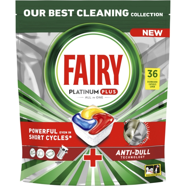 Капсули для посудомийних машин Fairy Platinum Plus Все-в-1, 36 шт. - Pampik