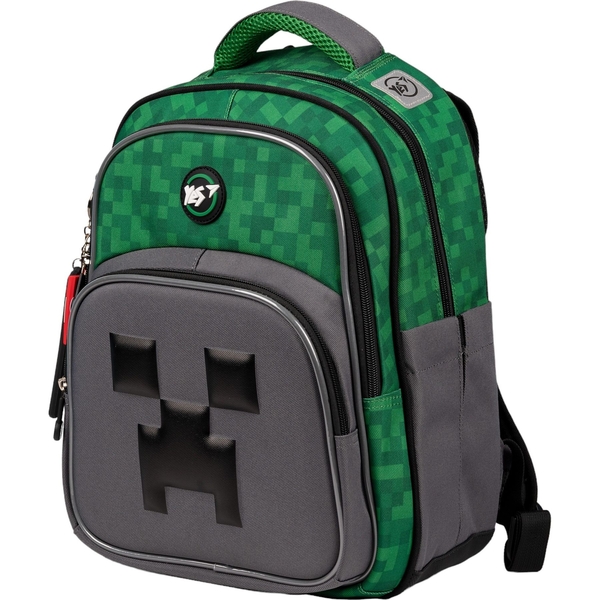 Рюкзак Yes Minecraft S-91 школьный серо-зеленый (559751) - Pampik