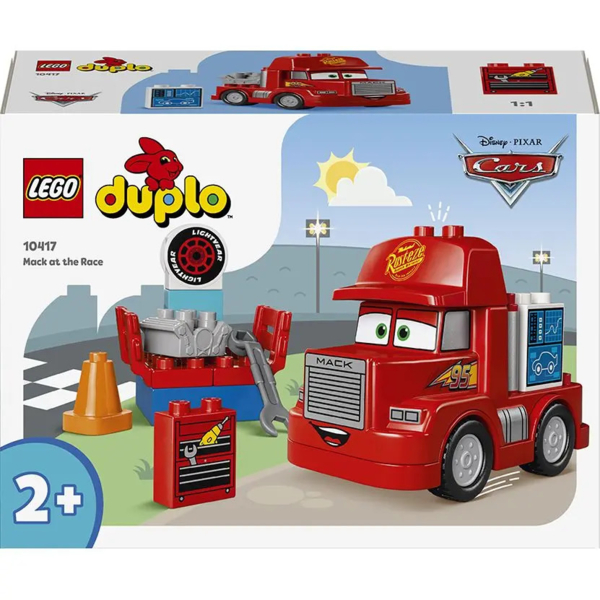 Конструктор LEGO DUPLO Disney and Pixar’s Тачки Мак на перегонах, 14 деталей (10417) - Pampik