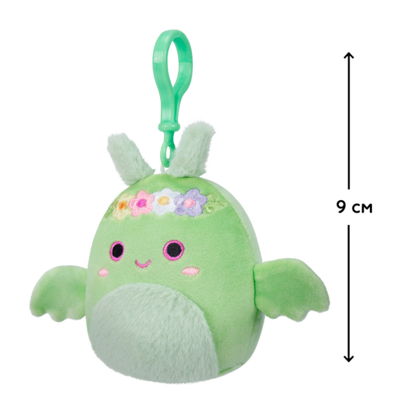Мягкая игрушка-брелок Squishmallows Дракон Тов на клипсе, 9 см (SQCP00217) - Pampik - 2