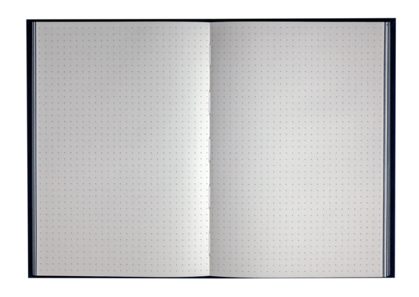 Блокнот діловий Buromax Grateful А5, 96 аркушів, в крапку, обкладинка штучна шкіра, синій (BM.295319-02) - Pampik - 4