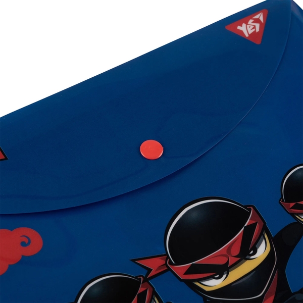 Папка-конверт Yes Ninja B5, на кнопке (492228) - Pampik - 3