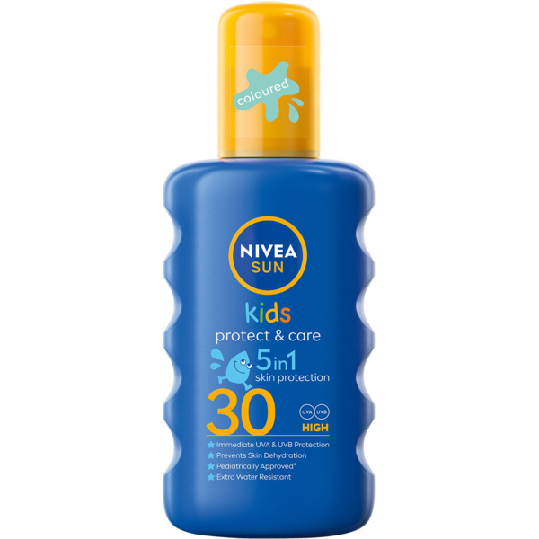 Дитячий сонцезахисний спрей Nivea Sun Захист та догляд SPF 30 200 мл - Pampik