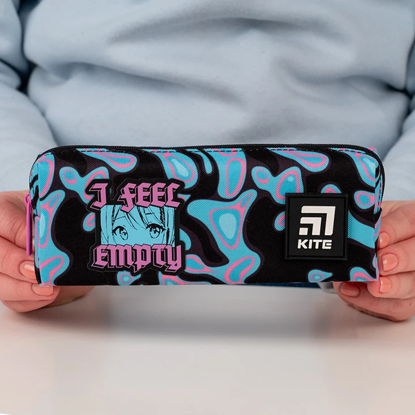 Пенал мягкий Kite 6.5х19х3.5 см, голубо-черный (K24-642-14) - Pampik - 3