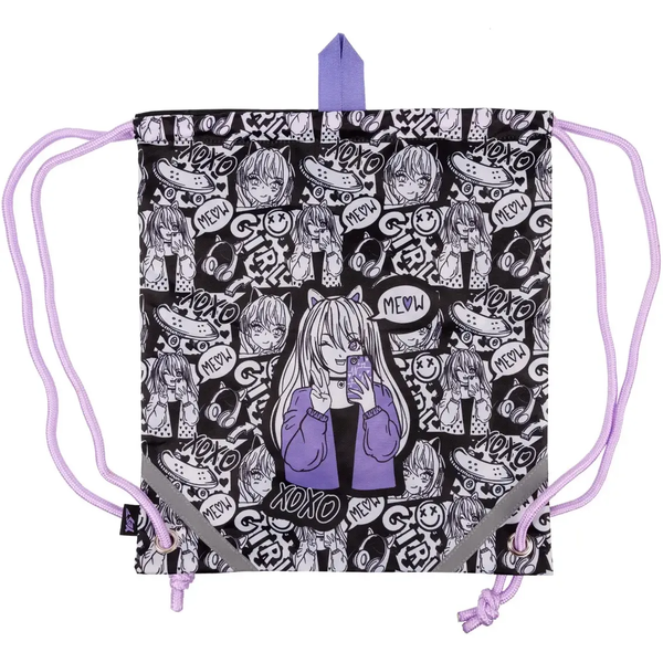 Сумка для обуви Yes SB-10 Anime, черный (559668) - Pampik