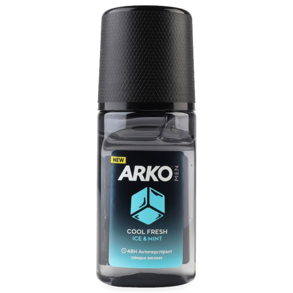 Антиперспірант кульковий Arko Men Сool Fresh Ice&Mint, 50 мл - Pampik