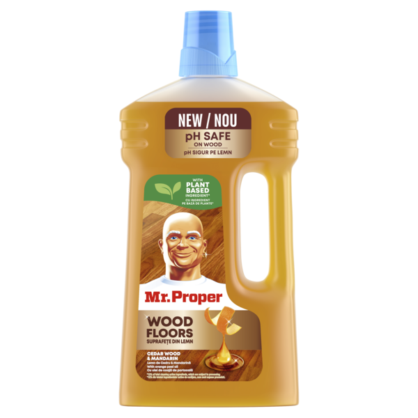 Мийний засіб для підлоги та стін Mr. Proper Дерев'яні підлоги кедр та мандарин 1 л - Pampik