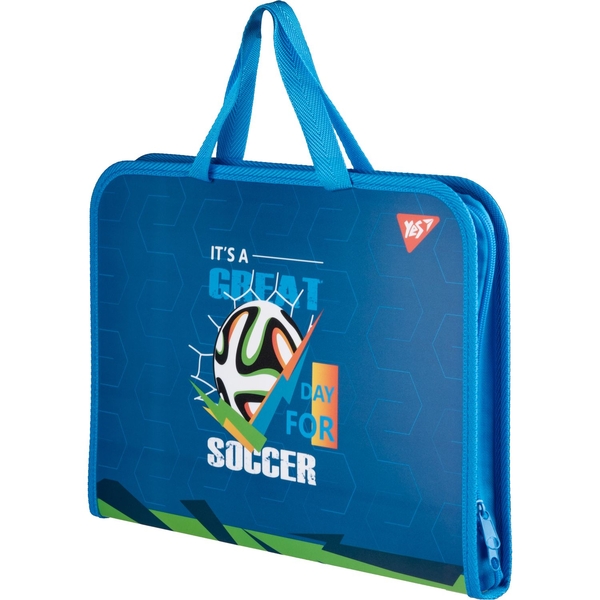 Папка-портфель Yes Football FC на молнии, с тканевыми ручками (492241) - Pampik - 2