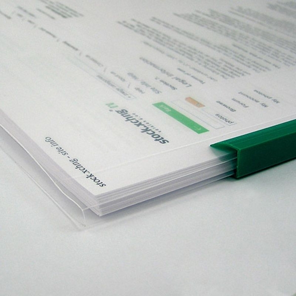 Папка-скоросшиватель с планкой Axent А4, 10 мм (1417-00-A) - Pampik - 2