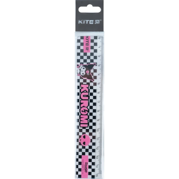 Линейка пластиковая Kite Kuromi 15 см (HK24-090-1) - Pampik - 2