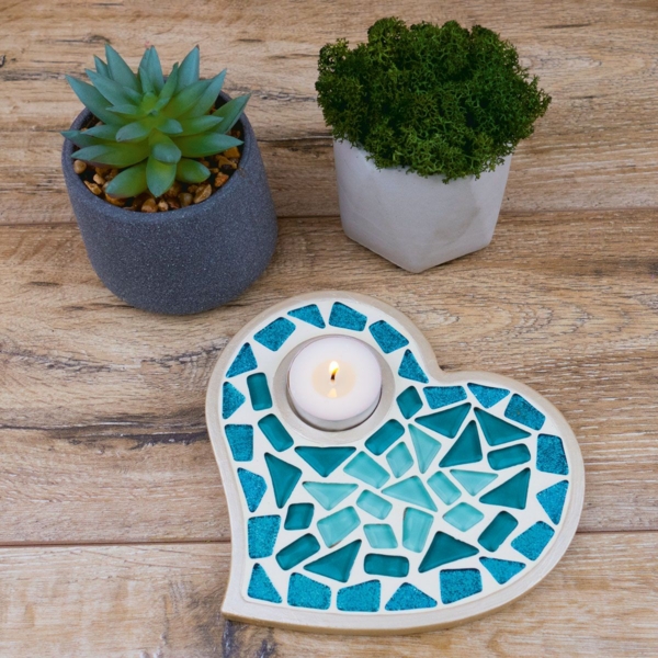 Набір для творчості Mosaaro Мозаїка кришталеве скло Підсвічник Серце (MA1011) - Pampik - 3