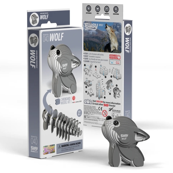 Збірна 3Д модель Eugy Зоопарк Вовк (XEG-040) - Pampik - 5