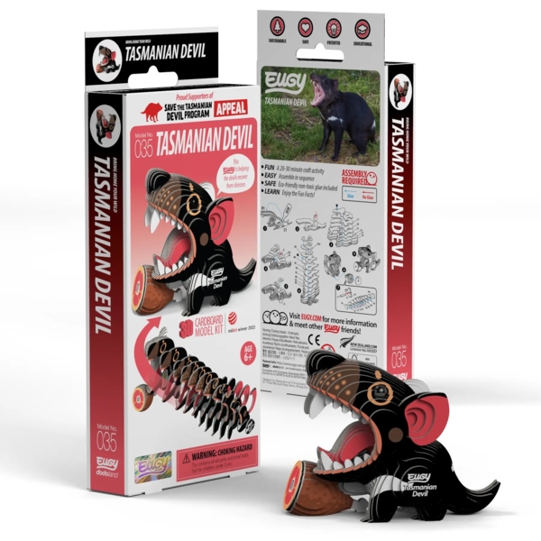 Збірна 3Д модель Eugy Зоопарк Тасманійський диявол (XEG-035) - Pampik - 5
