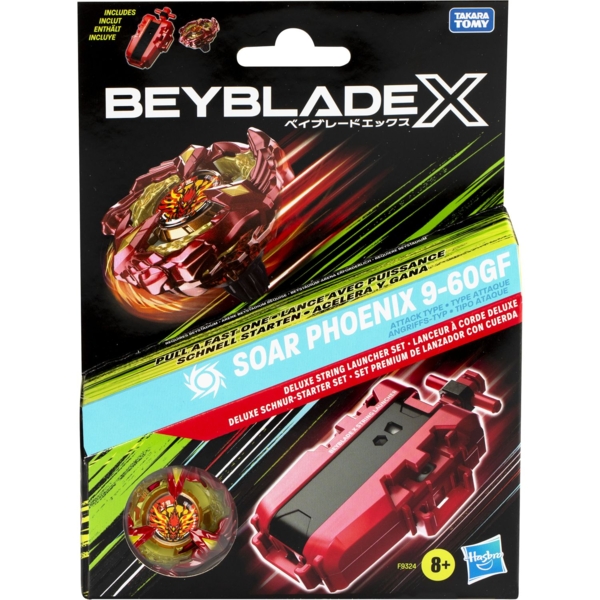 Іграшка-дзиґа Hasbro Beyblade X Soar Phoenix Deluxe String Launcher з делюкс пусковим механізмом (F9324) - Pampik - 3