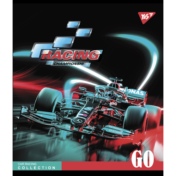 Набір зошитів Yes Racing championship А5, в клітинку, 48 аркушів, 5 шт. (766863) - Pampik