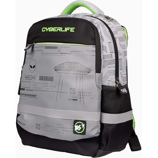 Рюкзак Yes S-52 Ergo Cyberlife, сіро-чорний (559568) - Pampik