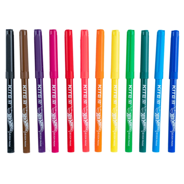 Фломастеры Kite Hot Wheels, 12 шт. (HW24-447) - Pampik - 2