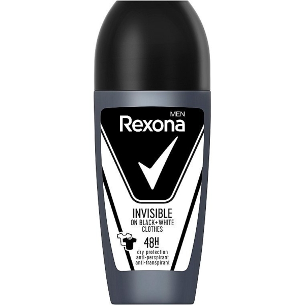 Антиперспірант Rexona Men Invisible On Black+White Clothes 48h, кульковий, 50 мл - Pampik