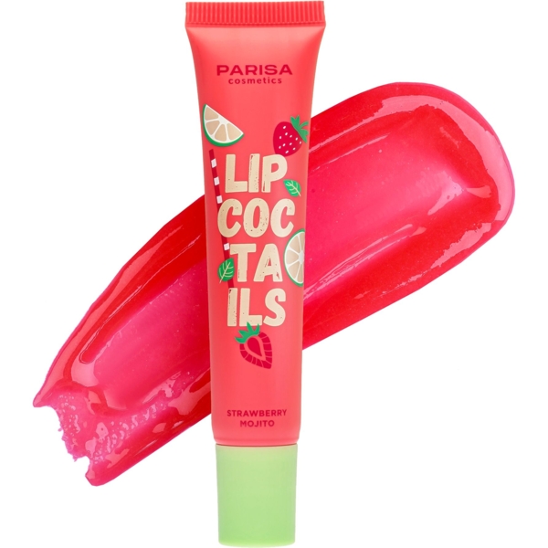SOS-бальзам для губ Parisa Lip Cocktails LC-04, тон 01 (Strawberry Mojito), 16 мл - Pampik - 2