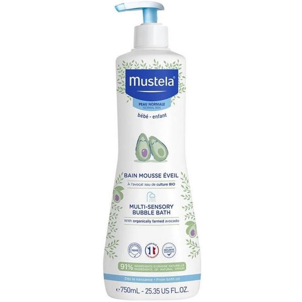 Піна для ванни Mustela Multi-Sensory Bubble Bath 750 мл - Pampik
