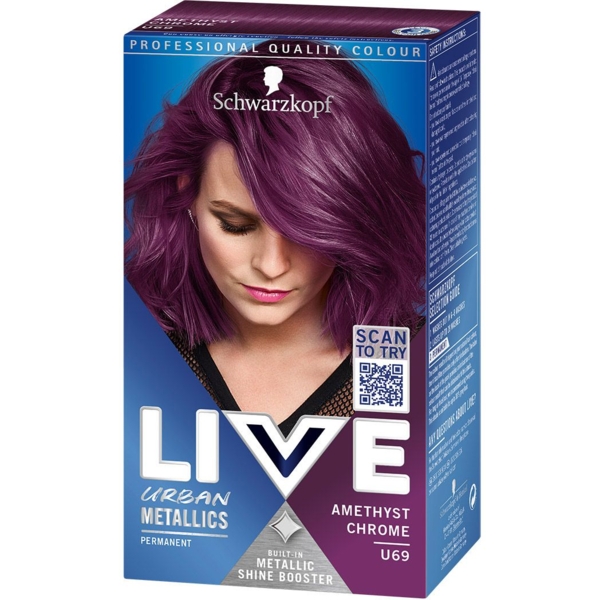 Фарба для волосся Schwarzkopf Live Urban Metallics U69 Amethyst Chrome - Pampik