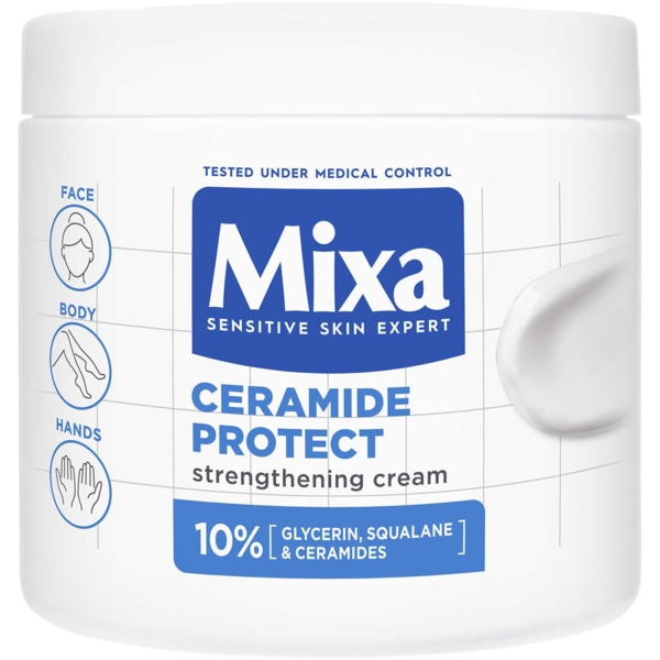 Укрепляющий крем Mixa Ceramide Protect с Керамидами для очень сухой кожи 400 мл - Pampik