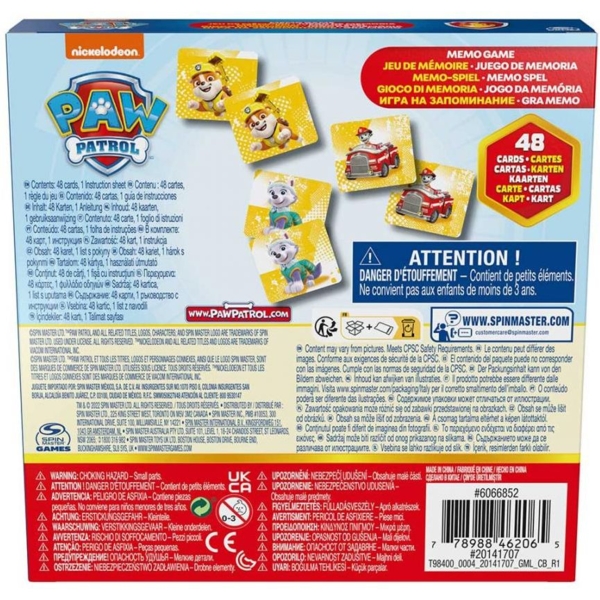 Настольная игра мемори Spin Master Щенячий патруль (SM98400/6066852) - Pampik - 4