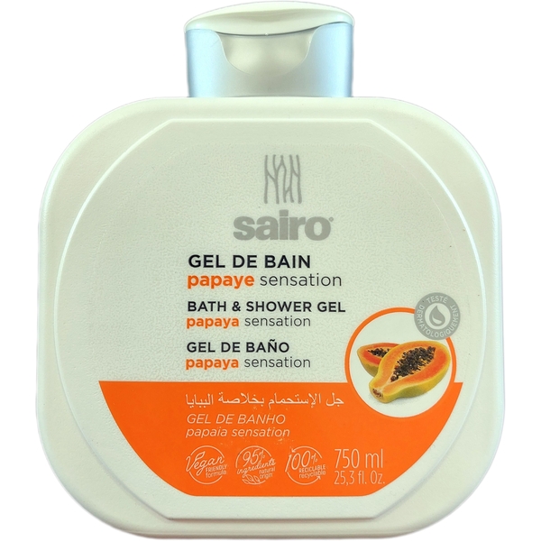 Гель для душу та ванни Sairo Bath & Shower Gel Strawberry Sensation Полуниця 750 мл - Pampik