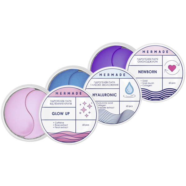 Набір патчів Mermade Hydration & Youth для зволоження та омолодження шкіри 3 х 60 шт. - Pampik