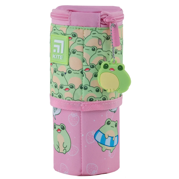 Пенал мягкий Kite Cute Frogs 19x8x8 см розовый (K24-684-3) - Pampik